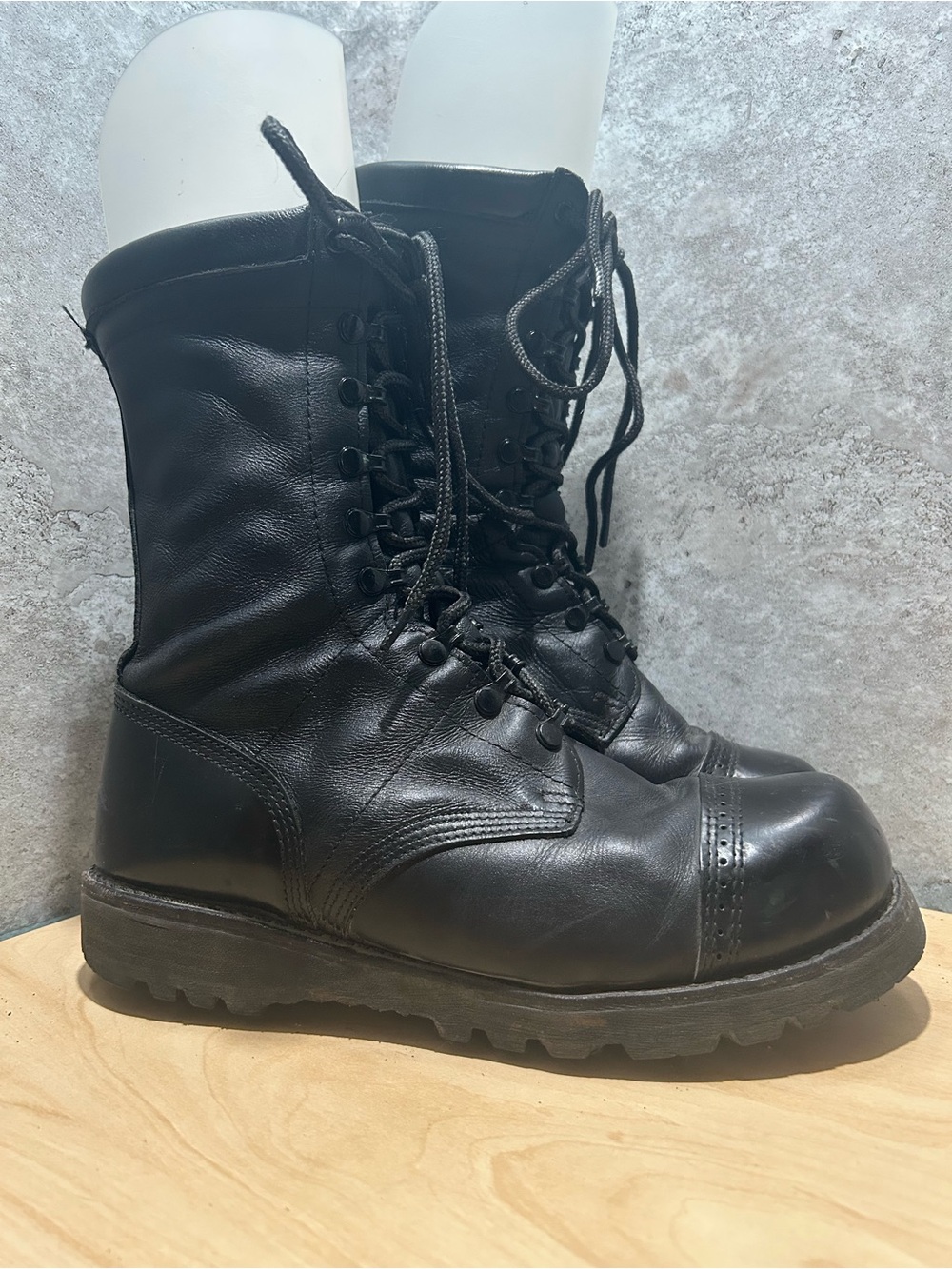 classic Corcoran Black Leather Paratrooper Jump Boot Size 10EE